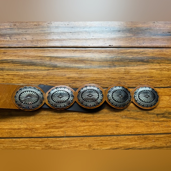 Chico's Accessories - Chico's Brown and Silver Concho Belt